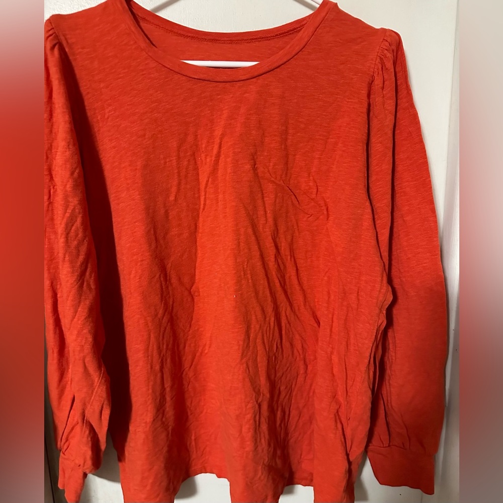 Orange long sleeved tee
